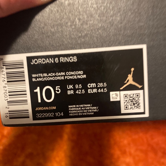 Jordan brand six rings men’s 10.5